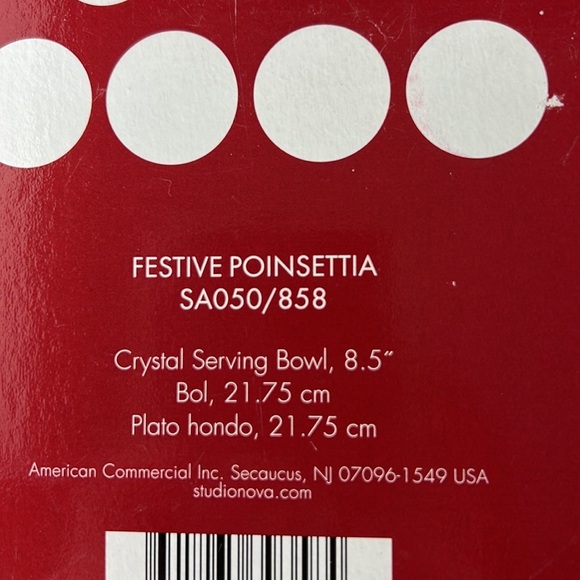 New in Box Crystal Serving Bowl By Mikasa - Picture 7 of 8